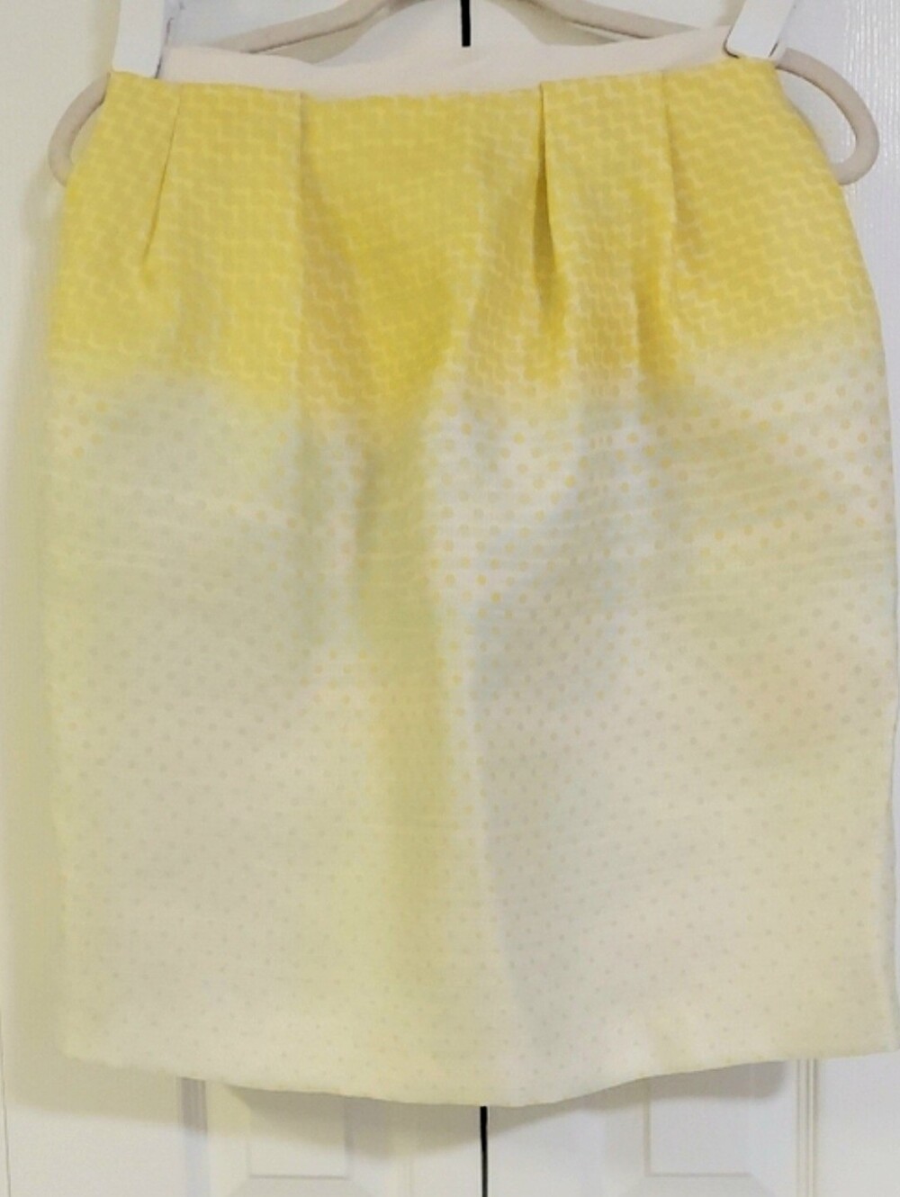 HONOR Skirt, Size 2 (US) 34 (EU), Organza Silk, Yellow Dot Print